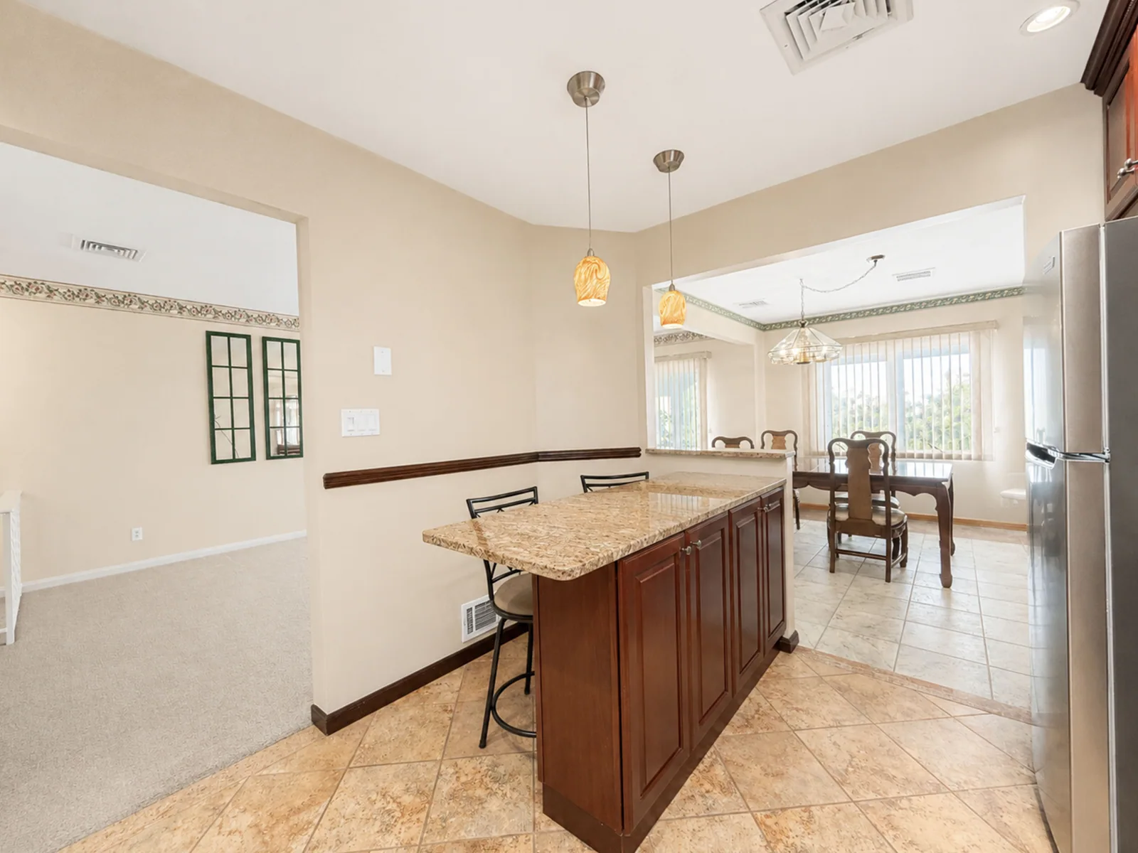 Kitchen to living area view